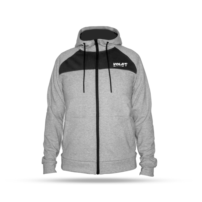 Felpa grigia con zip